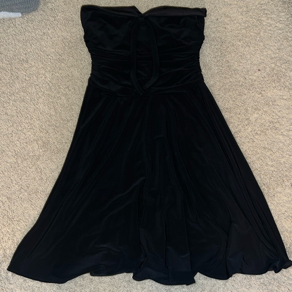 Nine West Black Beaded Halter Top Dress